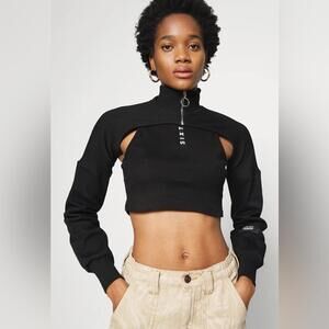 Zara zip sweatshirt style arm warmer